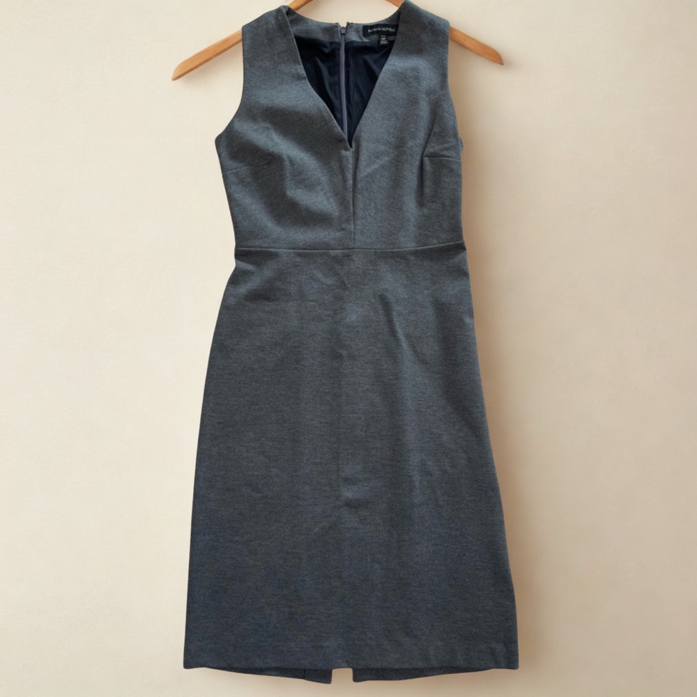 Banana Republic Charcoal Sheath Midi Dress